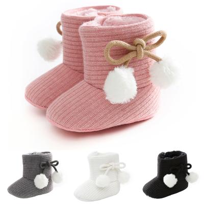 Newborn Baby Girls Snow Winter Boots Infant Toddler Soft Sole Anti-Slip Winter Warm Crib Booties Shoes