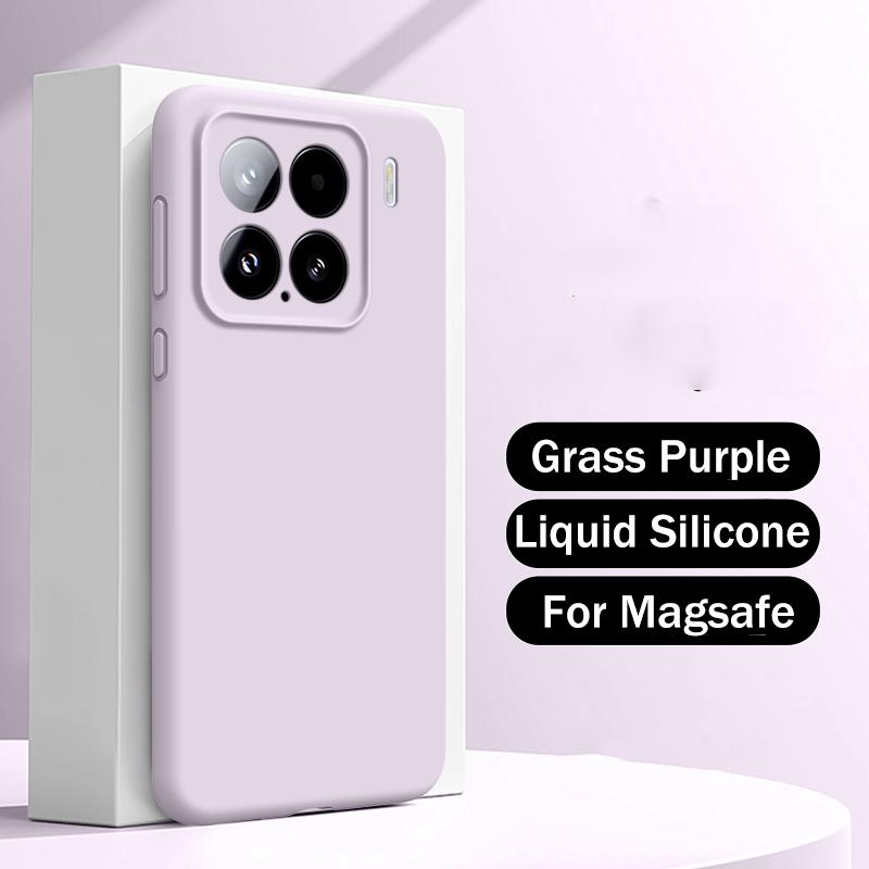 Liquid Silicone For Magsafe Case for Xiaomi Mi 15 13 14 12 Pro Ultra Redmi K50 K60 K70 K80 Matte Soft Magnetic Skin Cover