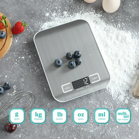 Stainless Steel Electronic Kitchen Scale, 5kg Portable Baking & Food Weighing Scale