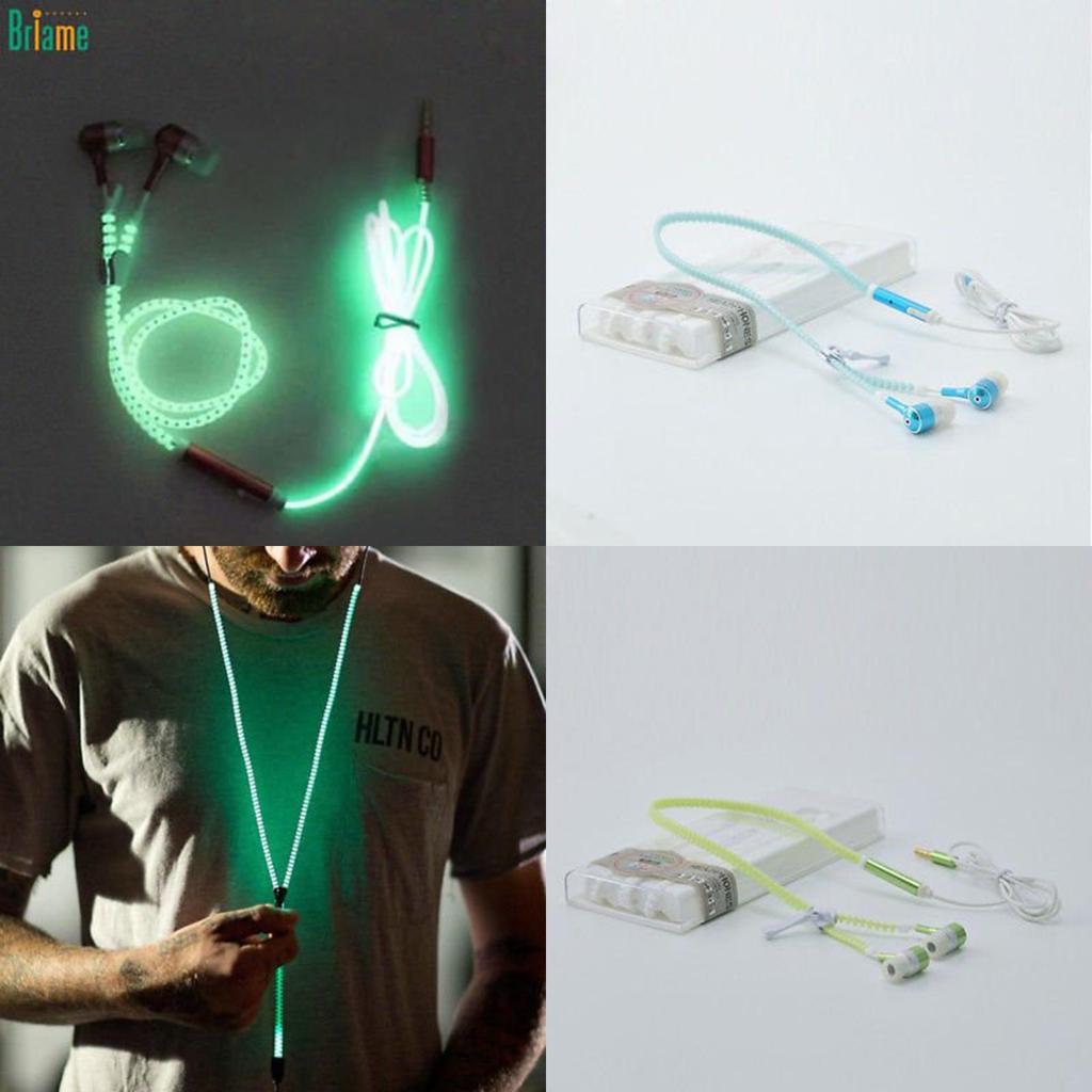 Generic Zipper Earphones With Microphone For Mobile Phones And Mp3 Devices