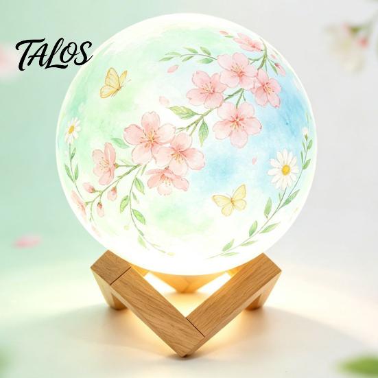 Creative Gift for Children DIY Paint Your Own Moon Lamp, LED Night Light Kit with 8 Parent Child Craft Activity Colors And Brushes, Kids Project, Warm