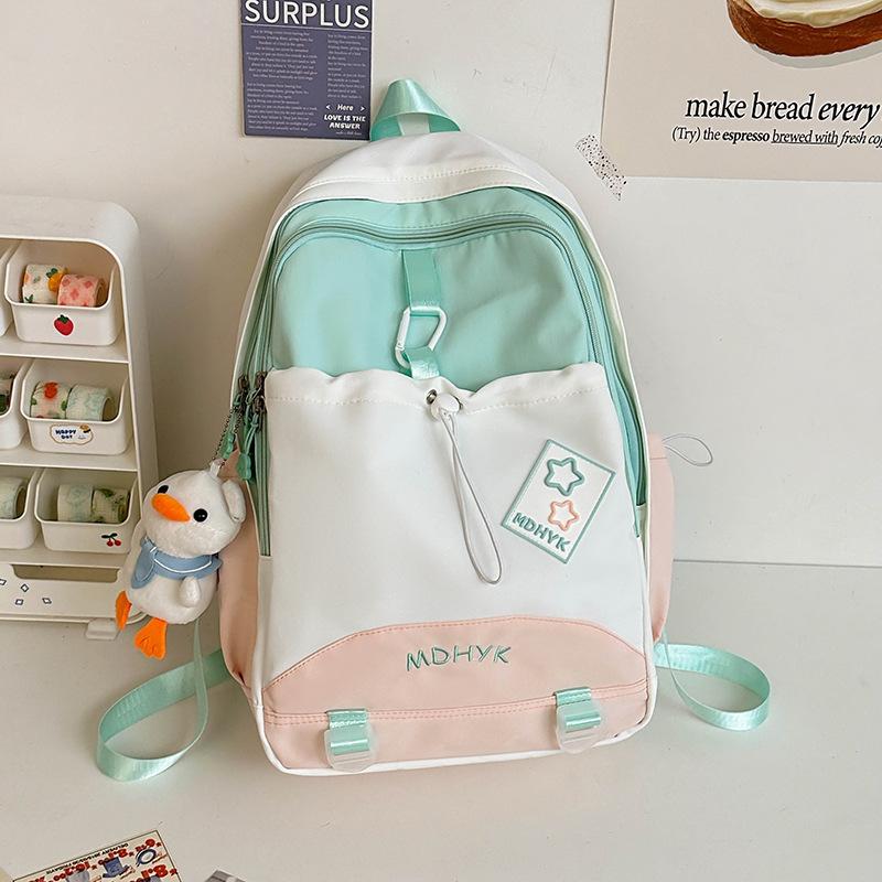 Backpack Girls High Value Small Fresh Computer Backpack Large Capacity Drawstring Sports Style Junior High School College Student Schoolbag single bag