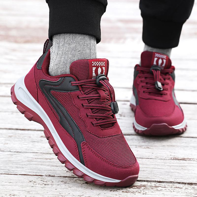 Jinshiyuanshu Shoes Women's Sports Shoes Processing Custom Couple Models Large Size Walking Shoes Breathable Mesh Mother Shoes
