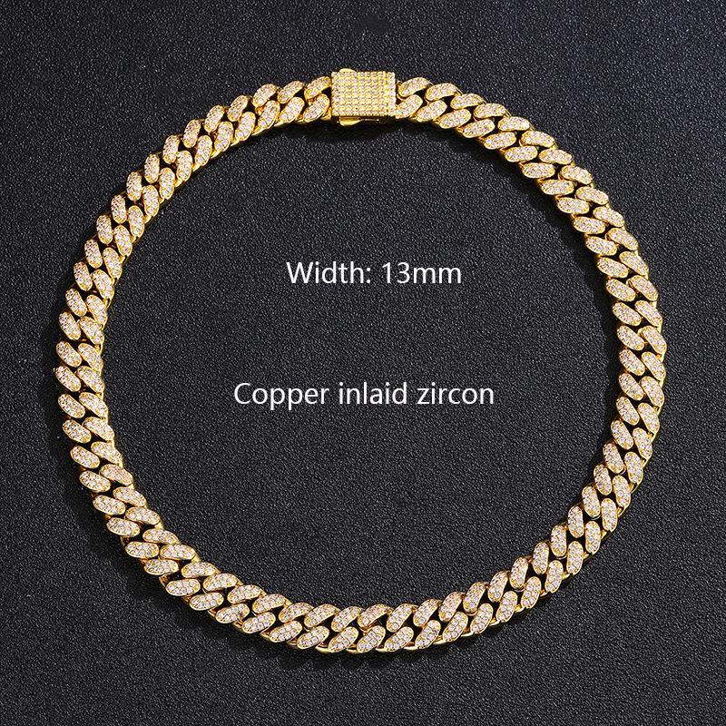 Men's 13mm Zircon-Studded Hip Hop Miami Necklace