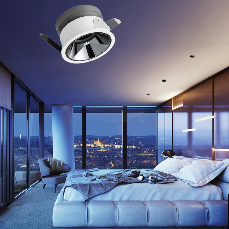 Modern LED Ceiling Spot light Downlight Indoor Lighting Recessed Round Spotlight For Commercial Living Room Dining Bedroom COB