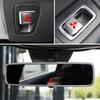 uldf10 Car Window Lift Button Sticker Steering Wheel Emblems Decal Car Styling for Mitsubishi ASX I200 Outlander Pajero Eclipse Lancer
