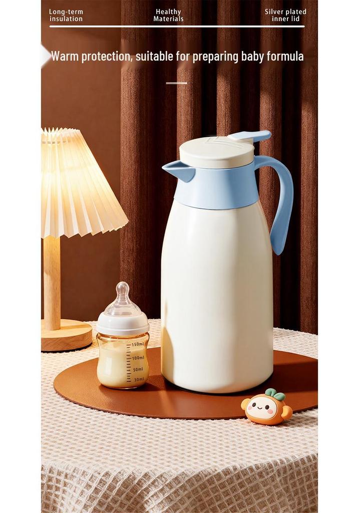 Large Capacity Insulated Glass Liner Thermos: Home, Dorm, Office Hot Water and Tea Pot