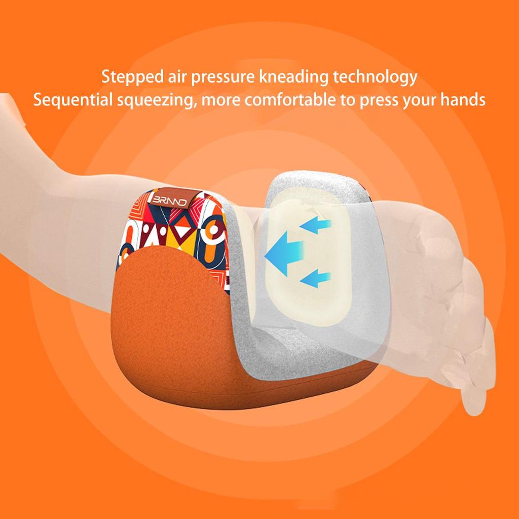 Heated Hand Massager with Air Compression for Wrist & Finger Joints Smart Hand Therapy Device with Heat & 3D Kneading for Stiff