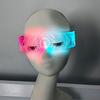 Flashing LED Party Eyeglasses Acrylic Spectacles Rechargeable Glasses for Cosplay Festival Outfits Stylish Eyewear