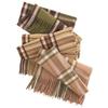 New Winter Imitation Cashmere Green Retro Plaid Scarf Women's Fringed Shawl Warm Scarf