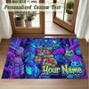 Crystal Velvet Square Rug Custom NameTeenage Mutant Ninja Turtles Pattern Non Slip Home Floor Decor Rug
