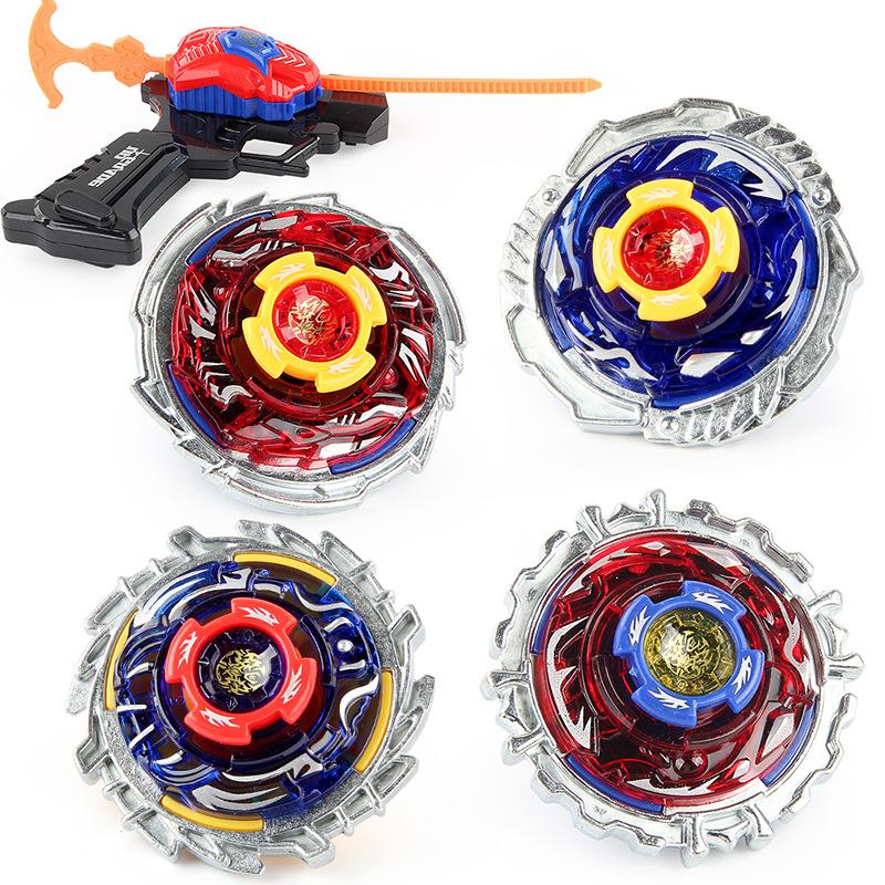 Boy Toy Alloy Battle Gyro Gunner Pull Ruler Launcher Set, Attack Gyro Spin Versus