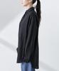 Nano Universe Linen Basic Wide F Anti-Smell Shirt, Women's, 010, Black, 673-5120309