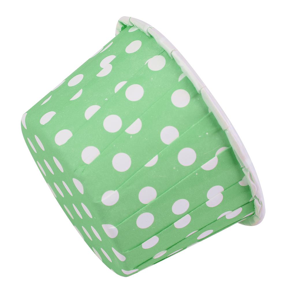 100PCS Mini Cupcake Liners Paper Round Cake Baking Cups Muffin Cases Wedding Home Green
