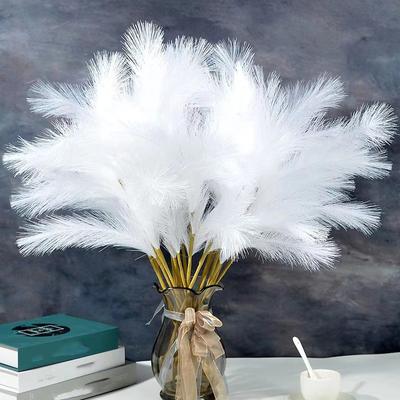 10 τμχ/παρτίδα Faux Pampas Grass Artificial Reeds Silk Fluffy Pampas Μπουκέτα Ανθοσυνθέσεις Ψεύτικα φυτά για διακόσμηση γάμου δωματίου στο σπίτι (60cm/23,6in)