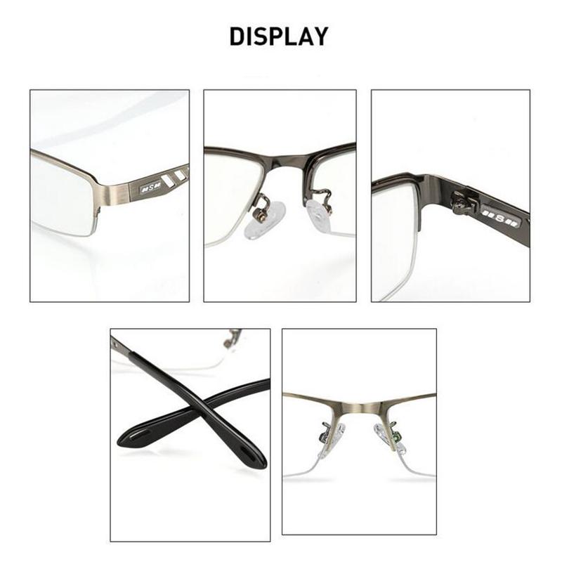 Outdoor Shade Anti-UV Half Frame Sun Light-sensitive Farsighted Eyeglasses Square Hyperopia Glasses Magnifier 0 +25 +50 +75 To +600