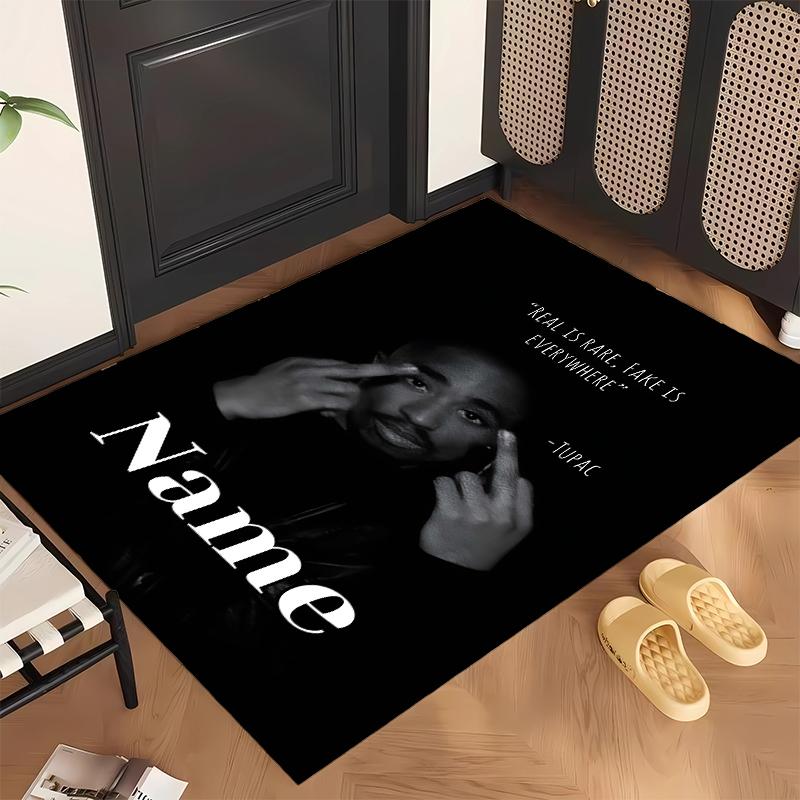 Tupac (1) Personalized Name Office Carpet Stylish Decor for Living Room Bedroom Kitchen