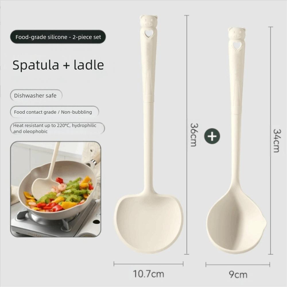 Silicone Mushroom Spatula Non Stick Kitchen Gadgets Shovel Soup Spoon Ladle Heat Resistant Kitchen Cooking Utensils Household