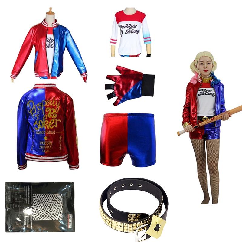 Game Anime Cosplay Costume Hot Harley Quinn Inspired Outfit For Women