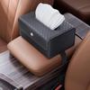 Tissue Box For Car Faux Leather Car Napkin Storage Rectangular Shape Easy Access Storage For Family Trips Daily Commute Road