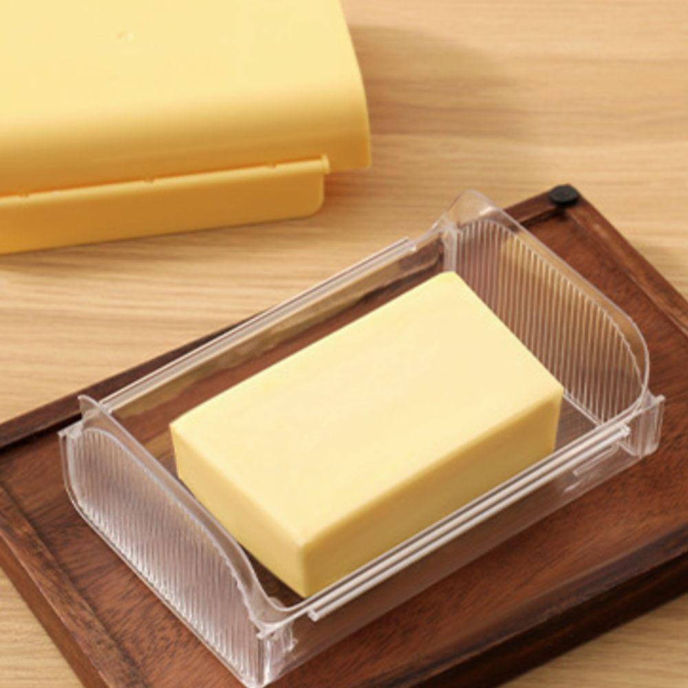 Plastic Butter Dividing Storage Box Sealed Butter Splitting Box Butter Tray  Refrigerator