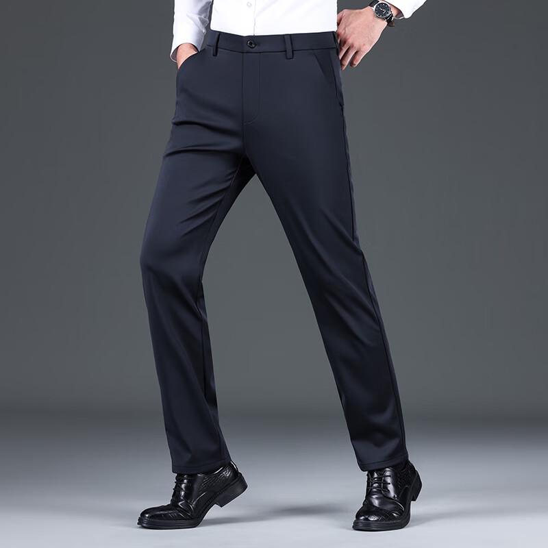 Yiliteng Men's Business Casual Straight-Leg Pants YTMSDKY7629