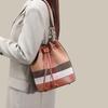 Damen Retro Colorblock Eimer Tasche - Vielseitige Umhänge- & Schultertasche für Arbeit & Pendeln (2026)