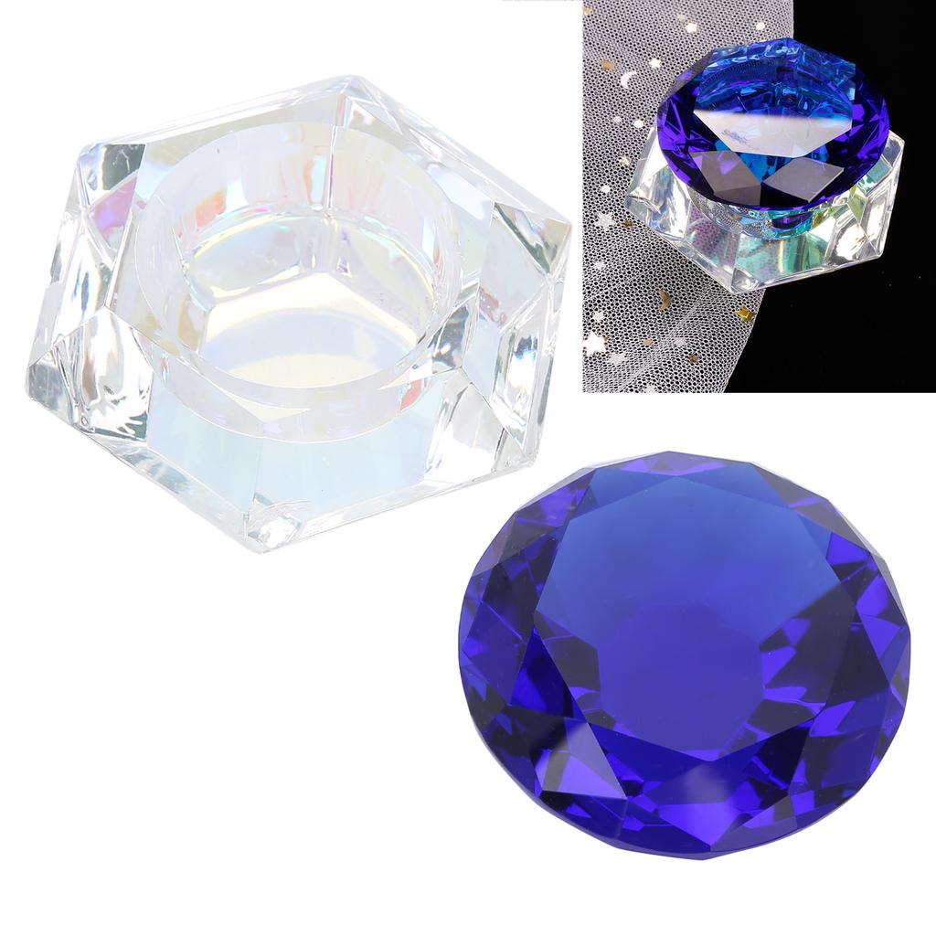 Nail Art Acrylic Liquid Powder Bowl Dish Portable Nail Liquid Crystal Cup Manicure ToolRoyalblue