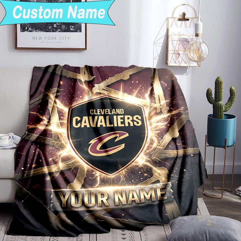 Custom Name Blanket football Cavaliers Logo Blanket Bedding Blanket for Travel, Camping, Living Rooms, Offices, Sofas, Fan Christmas gift