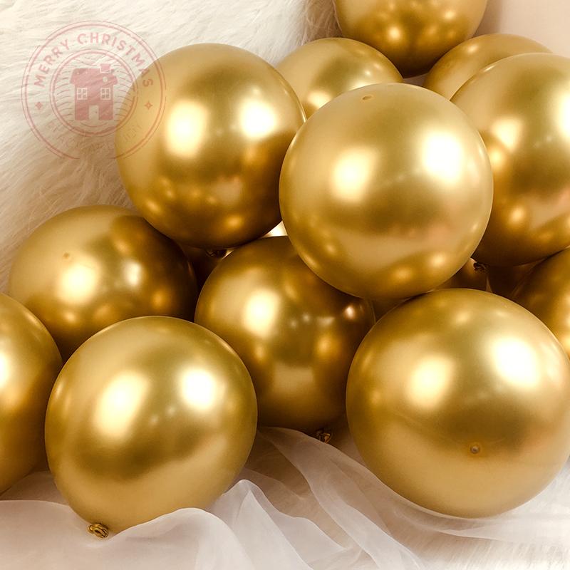 Metal 5-12Inch Chrome Balloon Birthday Party Wedding Decoration Globos Silver Gold Red Blue Purple Metallic Balloons Supplie