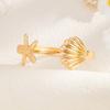 Fashion Exaggerated Starfish Conch Bracelet Bracelet Design Sense Metal Scallop Shell Open Bracelet