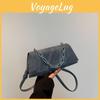 Elegant Vintage Small Pu Leather Shoulder Bag For Women 2024 Korean Fashion With Stitching Elements