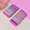 100Pc Mini Nail File 100/180 Grit Pink Blue Wooden Nail Grinding Files Art Tools