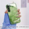 Green Texture Hot-selling Exquisite Beautiful  PhoneCase Glass PhoneCase for Samsung Galaxy S26 S25 S24 S23 S22 FE,Ultra,Plus