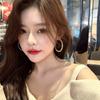 Trendy Vintage Big Round Hoop Clip On Earrings for Women Fashion Statement Punk Charm Non Pierced Earrings Party Jewelry