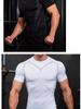 Tricou Sport Bărbați cu Uscare Rapidă și Compresie pentru Fitness, Alergare, Baschet și Fotbal