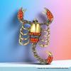 Retro Scorpion Insect Brooch with Alloy and Inlaid Diamonds - European and American Creative Fashion