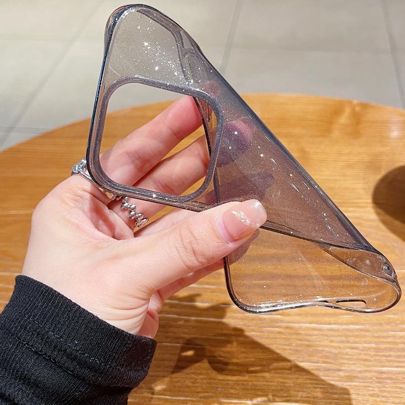 Glitter Clear Silicone Shockproof Phone Case For iPhone 16 Pro Max 15 14 Plus 13 12 11 8 7 X XR XS Max Soft Bling Transparent Phone Shell Cover