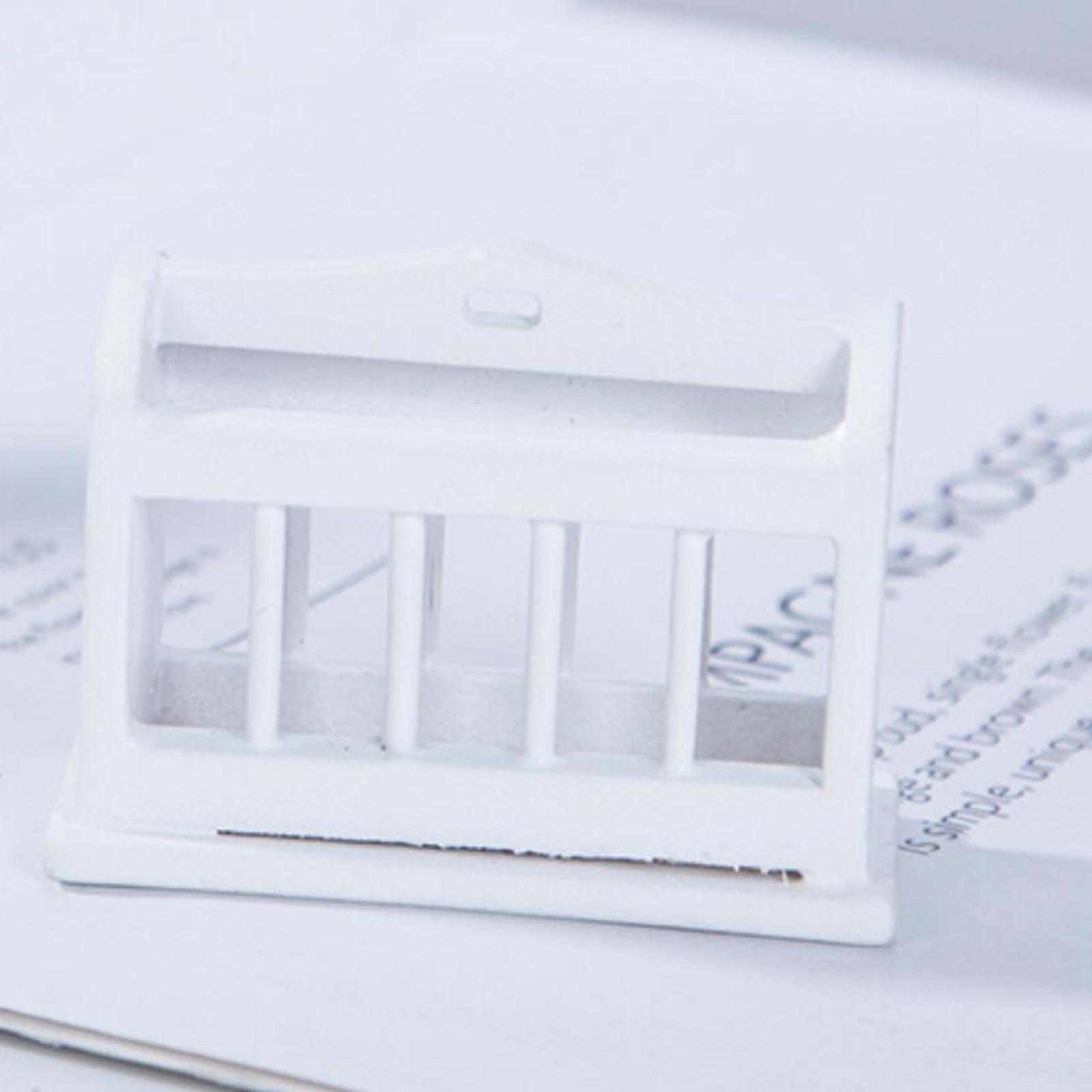 

1:12 Dollhouse Desktop Bookshelf Bookcase Wooden Miniature Newspaper Stand Display Toy білий