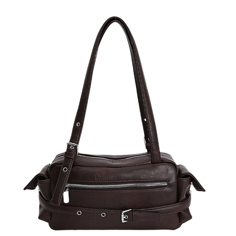 IELGY Ladies Underarm Bag Retro Casual Portable Boston Bag Large Capacity Simple