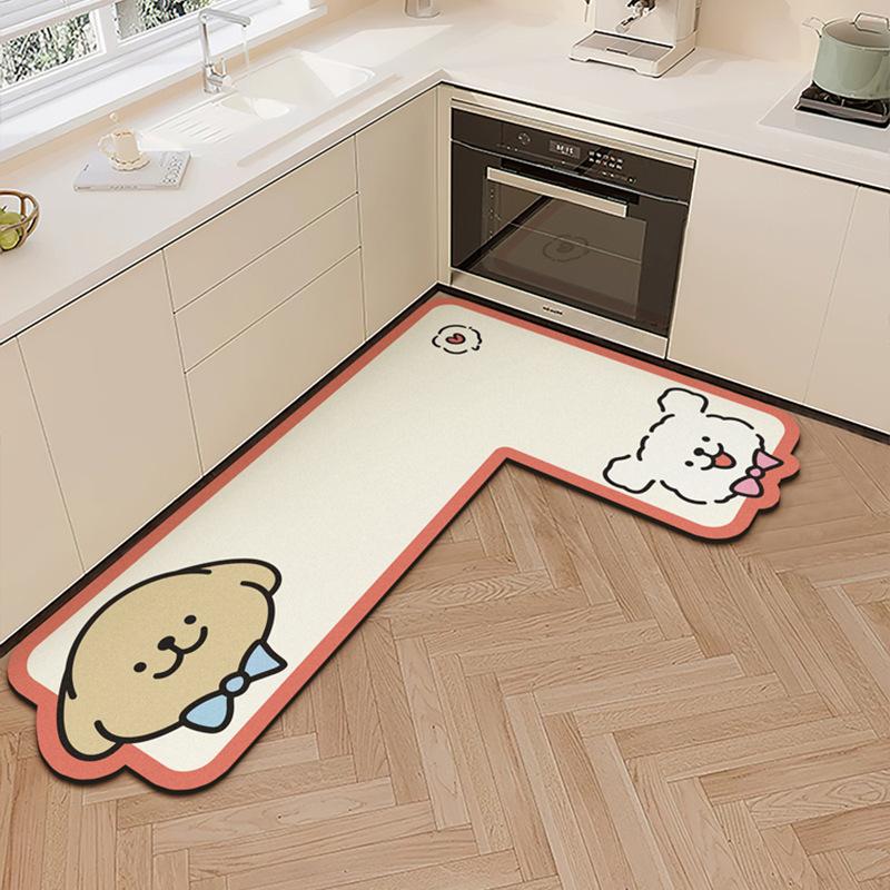 Cartoon Niedlich Diatomeenerde Haushalt Küche Bodenmatte Wasseraufnahme Rutschfest Schnelltrocknend Pflegeleicht Bodenmatte