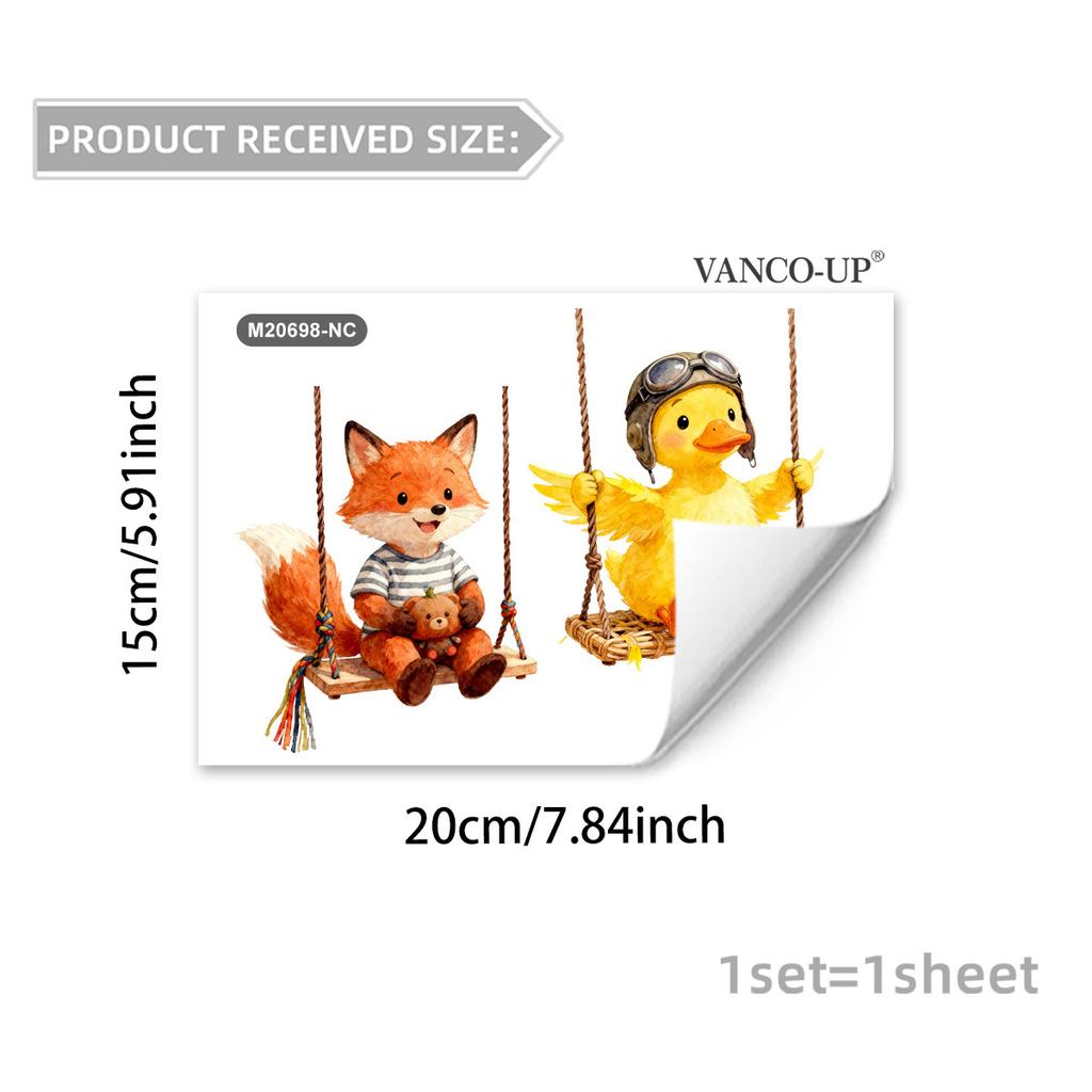 Self-adhesive Cartoon Animals Flowers Butterflies Switch Wall Stickers Puppy Kitten for Bedroom Living Room Home Decor
