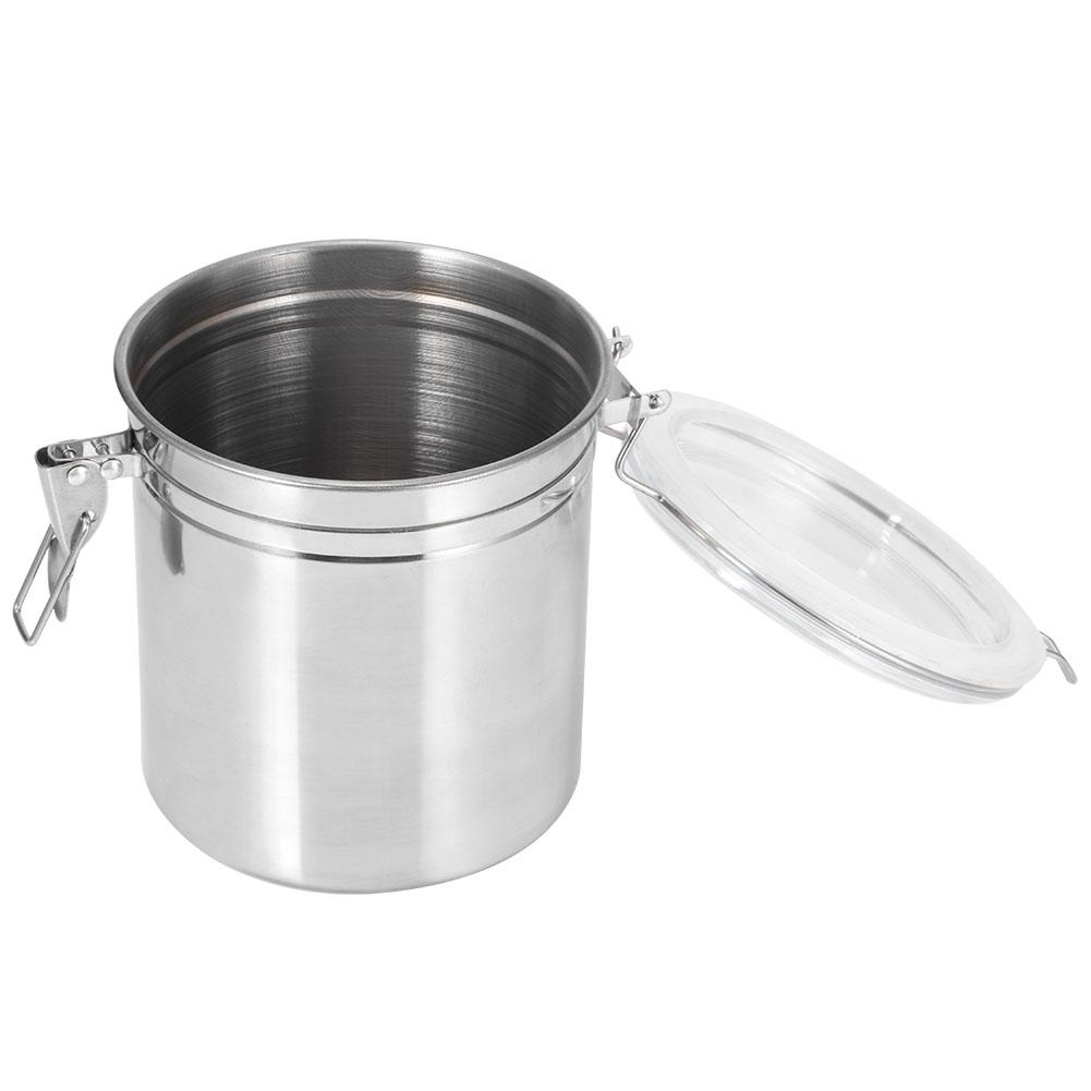 Rostfritt stål Kaffebönor Te Förseglad Burk Burkar Förvaringsbehållare för Socker Cerialier12.5x13