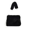 New pearl chain plush bag women's shoulder bag fashion underarm bag versatile messenger bag