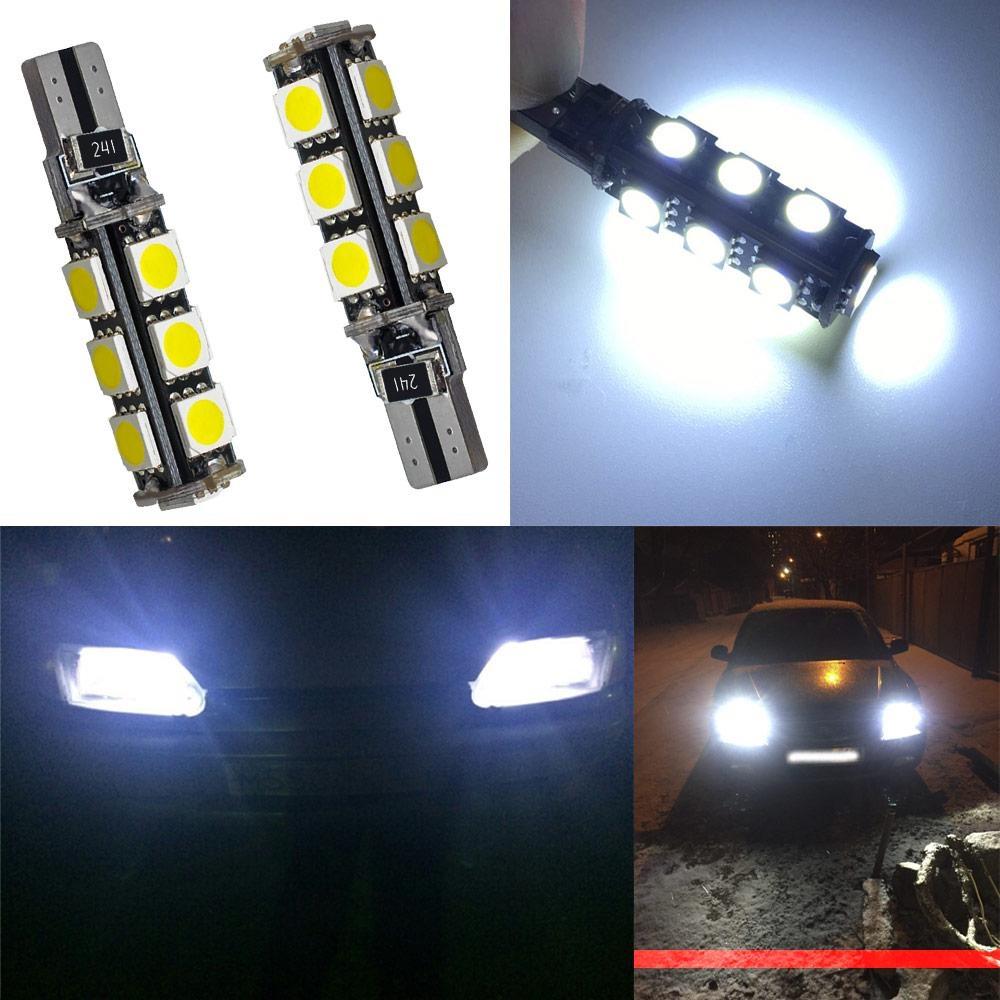 2X T10 W5W 5050 13SMD 9SMD White Interior Lights LED Car Light Wedge Reading Lamp Bulbs Super Bright DC 12V
