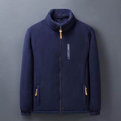 Outdoor Fleece Jacket Men's Spring, Autumn and Winter Plus Velvet Warm Jacket Jacket Cardigan Fleece Sweatshirt