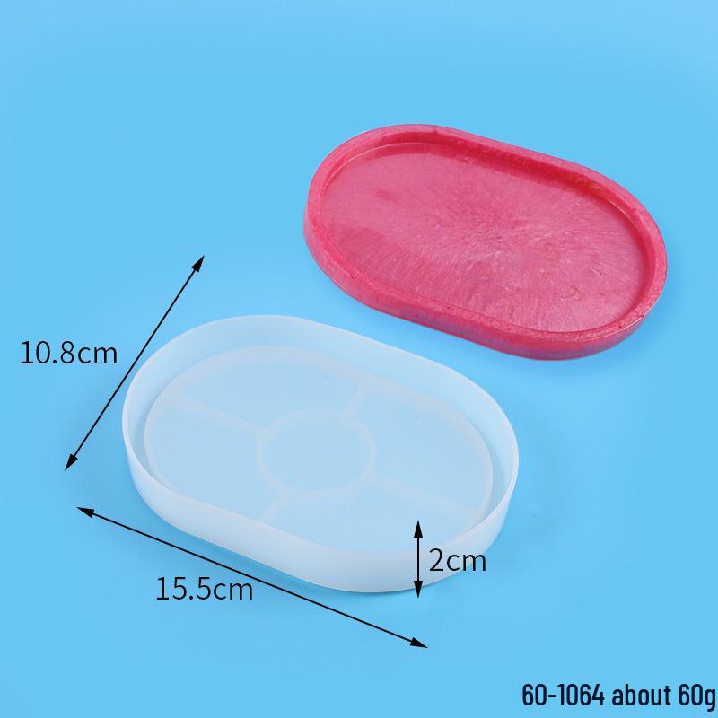 DIY Crystal Epoxy Resin Oval Coaster Mold for Tea Cup Holder and Tray Making