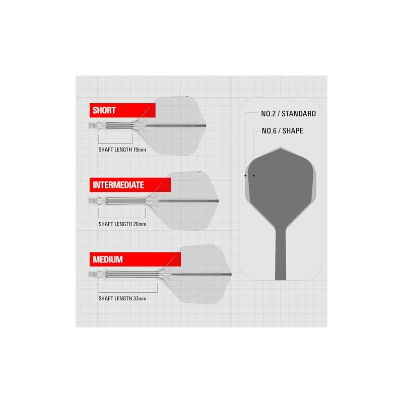 TARGET K-FLEX SHAPE/NO6 FLIGHT (26MM INTERMEDIATE, Clear)