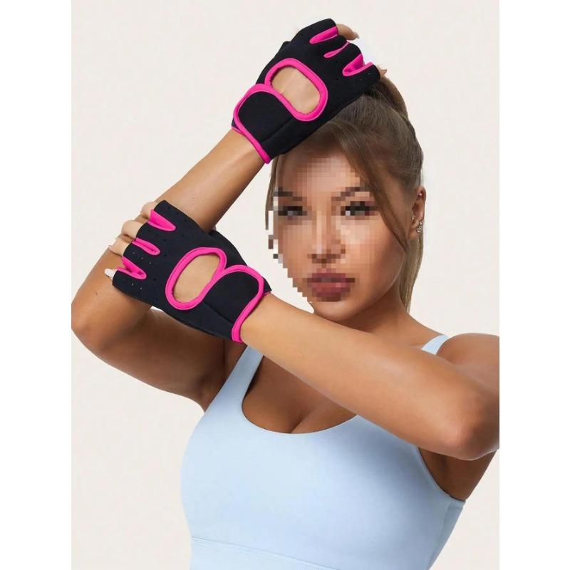 1 Pair of Fitness Breathable Exercise Men and Women Training Horizontal Bar Cycling Half Finger Wrist Guard Anti Slip Gloves