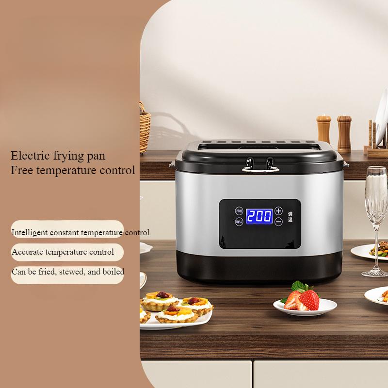 

Electric Deep Fryer Intelligent Temperature Adjustable Frying Machine Visualization Multicooker Separated Pot Body Design